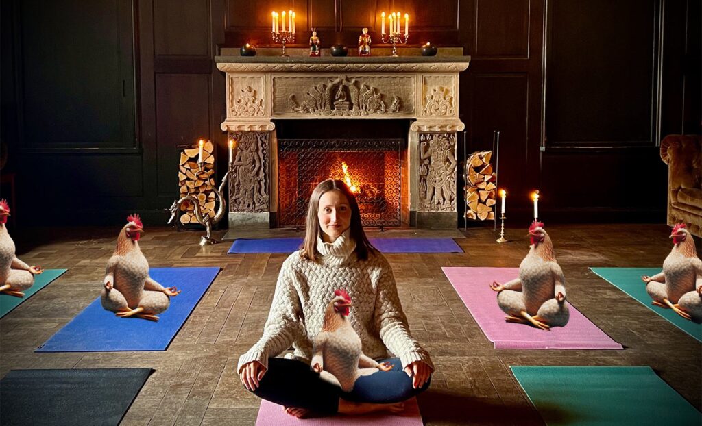 Träna med en höna på Högberga Gård